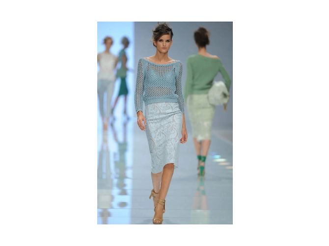 Ermanno Scervino Häkelpullover Blau - Ansicht 2