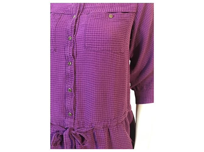 Vestido corto de seda violeta Sandro Púrpura - vista 2