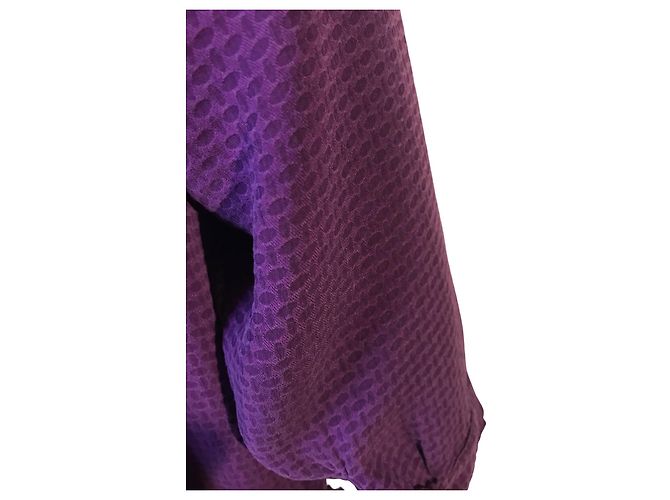 Vestido corto de seda violeta Sandro Púrpura - vista 3