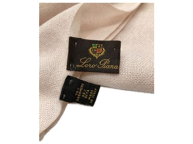 ***Stola in seta cashmere LORO PIANA Beige - vista 2