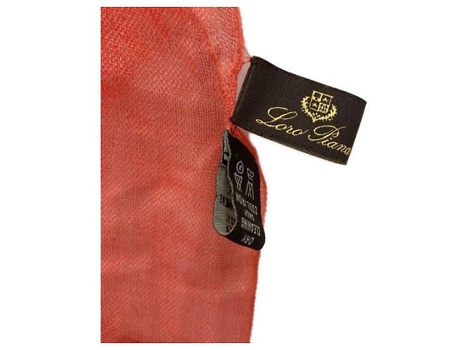 ***Stola in seta cashmere LORO PIANA Rosso - vista 4