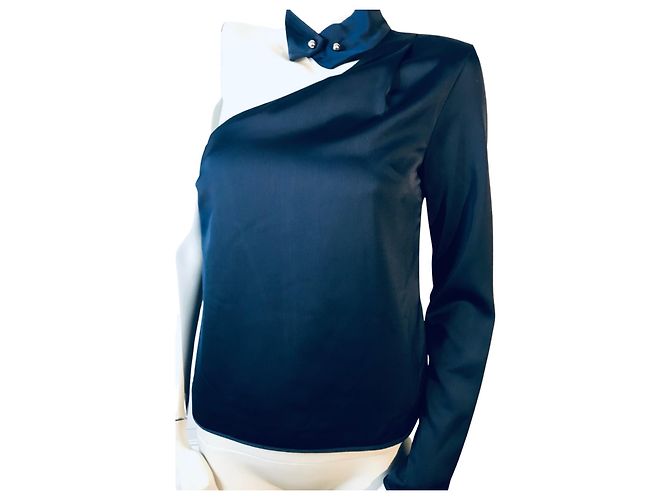 Autre Marque Tunica Manila Grace monospalla Blu navy - vista 2