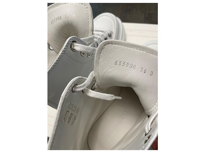 Alexander McQueen Stiefeletten aus weißem Leder - Ansicht 6