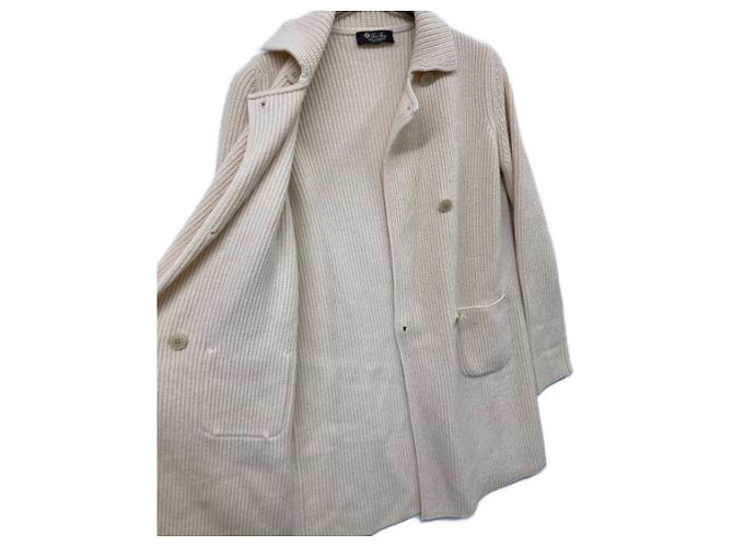 *** JAQUETA DE MALHA LORO PIANA BEBÊ CASHMERE Bege - vista 3