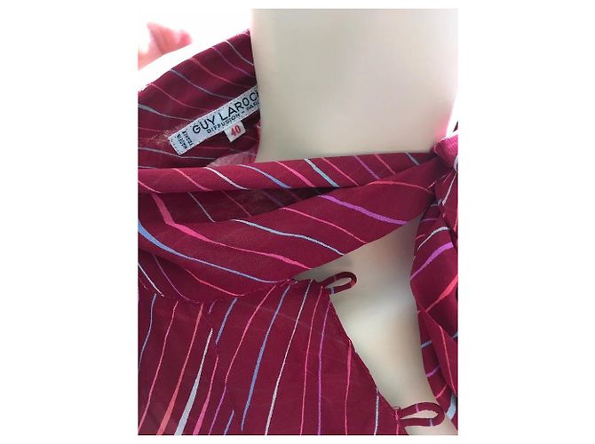 Vestido Guy Laroche de seda roja - vista 4