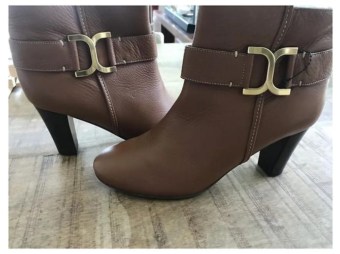 Chloé Leder Stiefeletten Caramel Größe 40 Karamell - Ansicht 2