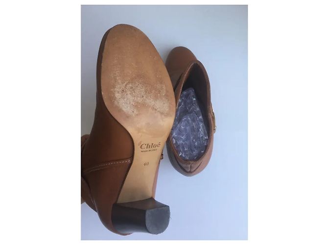 Chloé Leder Stiefeletten Caramel Größe 40 Karamell - Ansicht 4