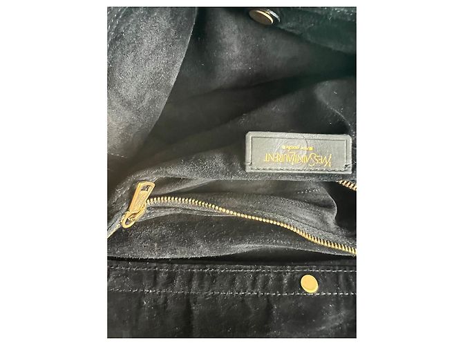 Saint Laurent Handtasche aus schwarzem Lackleder - Ansicht 8