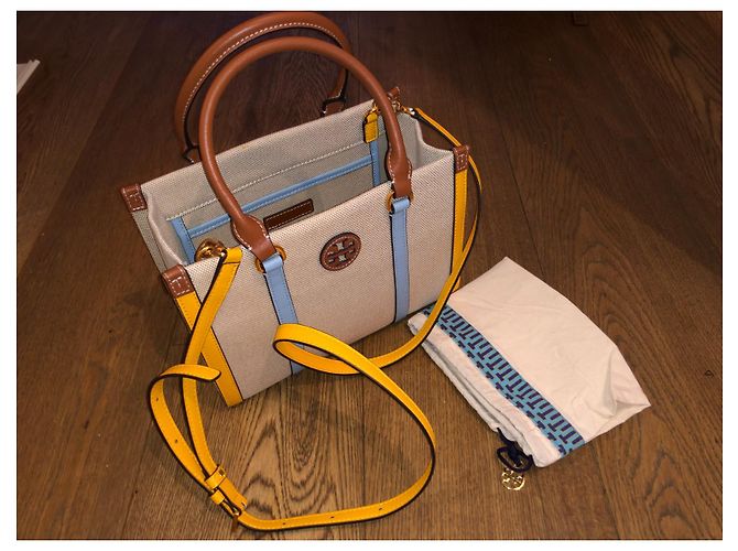 Tory Burch Tote Bag beige Stoff klein - Ansicht 3
