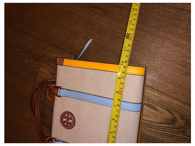 Tory Burch Tote Bag beige Stoff klein - Ansicht 8