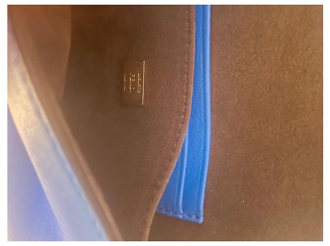 Borsa Fendi Baguette Monster Mini in pelle di agnello blu navy - vista 4