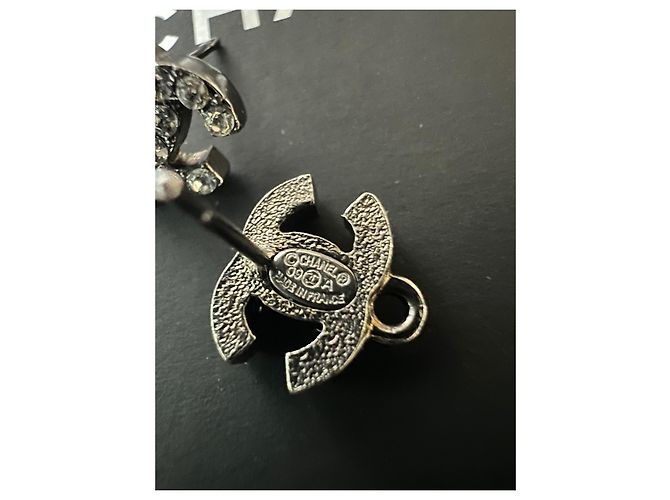 Chanel brincos CC Preto - vista 2