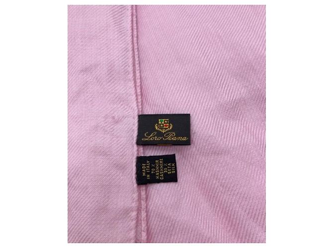 ***Stola grande in seta cashmere LORO PIANA Rosa - vista 3