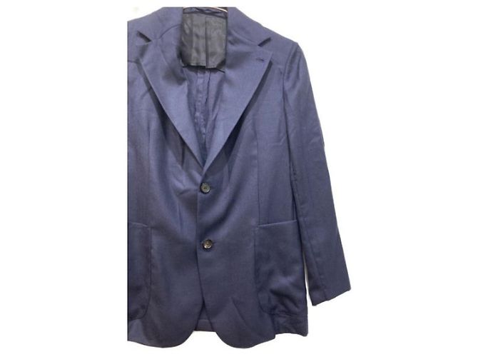 ***Finjack Loro Piana Seiden-Kaschmirjacke Marineblau - Ansicht 4