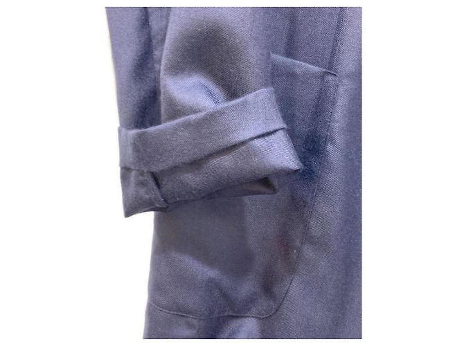 ***Finjack Loro Piana Seiden-Kaschmirjacke Marineblau - Ansicht 6