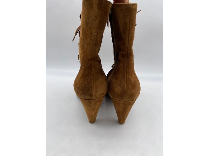 Botines Gianvito Rossi T.EU 39 de ante Camello - vista 5