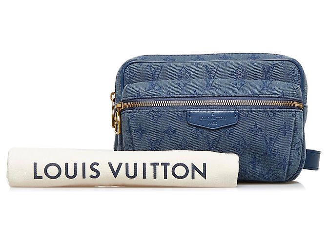 Bumbag Marsupio da esterno in denim blu con monogramma Louis Vuitton - vista 10