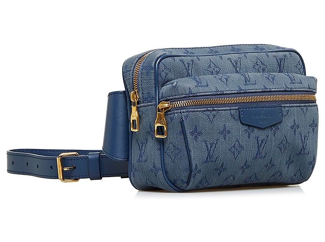 Bumbag Marsupio da esterno in denim blu con monogramma Louis Vuitton - vista 2