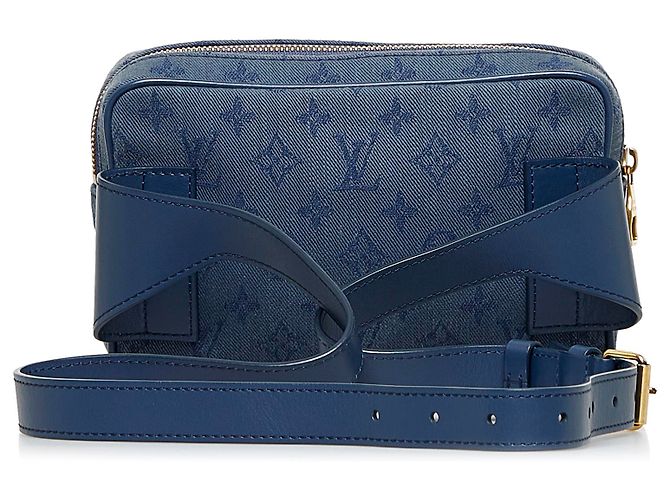 Bumbag Marsupio da esterno in denim blu con monogramma Louis Vuitton - vista 3