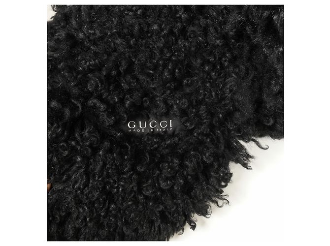 Increíble abrigo de piel de Gucci con cinturón. Negro - vista 8