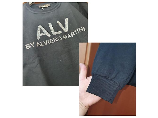 Autre Marque Sudadera unisex de algodón negra Negro - vista 2