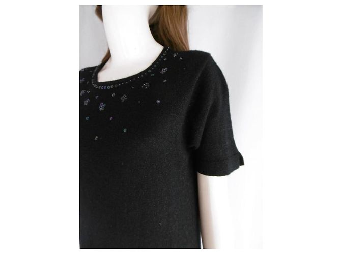 Balmain-Kleid mit Pailletten verziert Schwarz - Ansicht 2