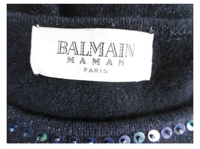 Balmain-Kleid mit Pailletten verziert Schwarz - Ansicht 6