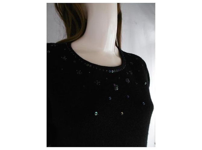 Balmain-Kleid mit Pailletten verziert Schwarz - Ansicht 9