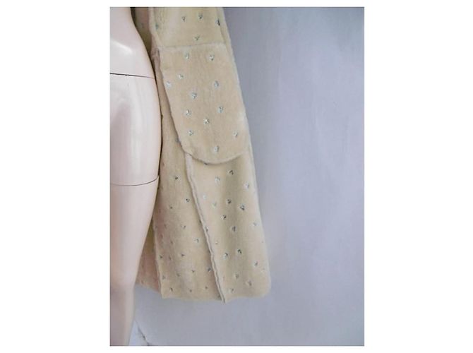 Abrigo de shearling bordado Gianni Versace Beige - vista 11