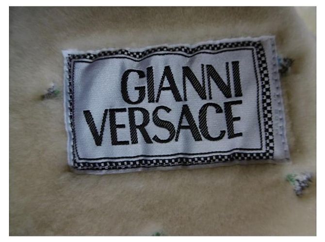 Abrigo de shearling bordado Gianni Versace Beige - vista 7