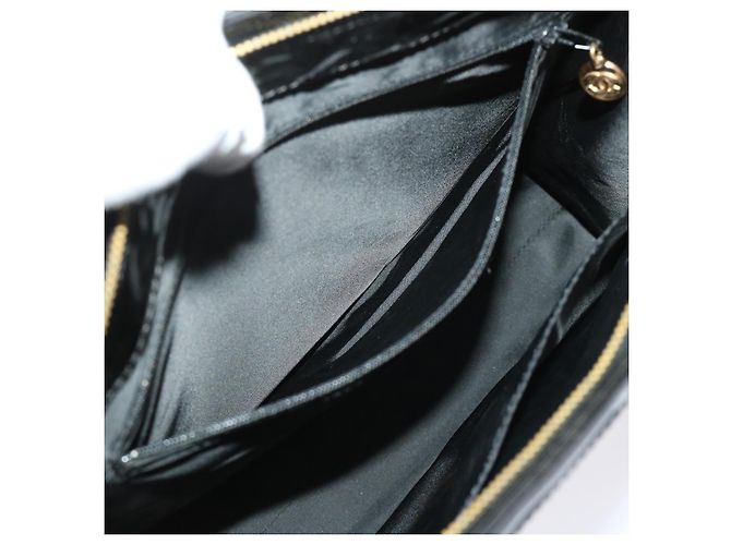 Borsa a tracolla CHANEL in pelle verniciata nera CC Auth bs6435 Nero - vista 25