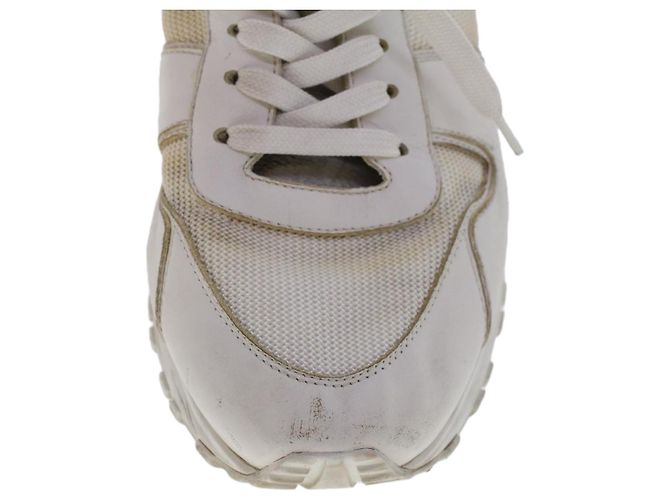 LOUIS VUITTON Baskets Monogram Runaway Line Cuir 6 Blanc LV Auth ak215 - vue 12