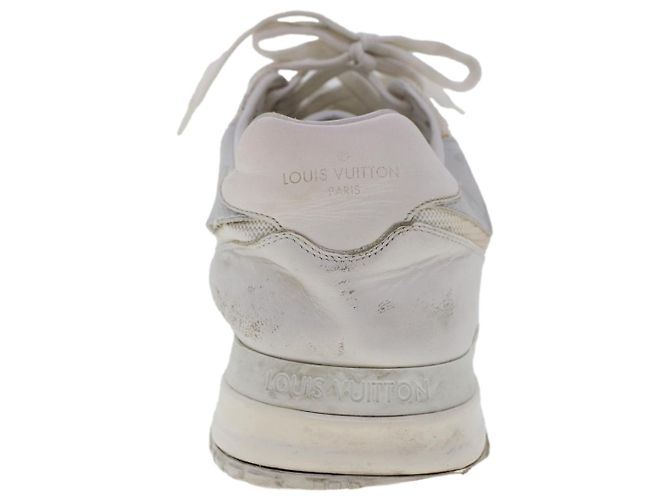 LOUIS VUITTON Baskets Monogram Runaway Line Cuir 6 Blanc LV Auth ak215 - vue 16