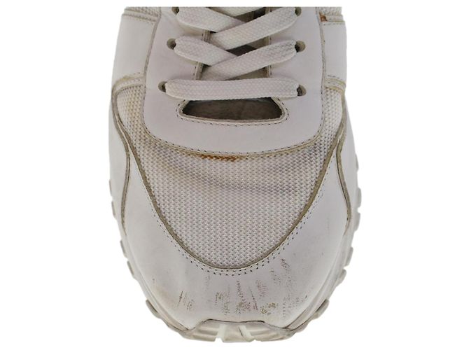 LOUIS VUITTON Baskets Monogram Runaway Line Cuir 6 Blanc LV Auth ak215 - vue 17