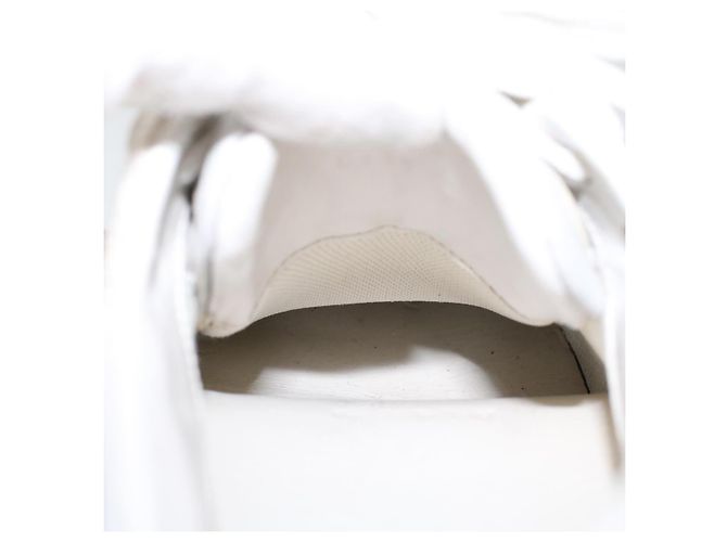 LOUIS VUITTON Baskets Monogram Runaway Line Cuir 6 Blanc LV Auth ak215 - vue 21