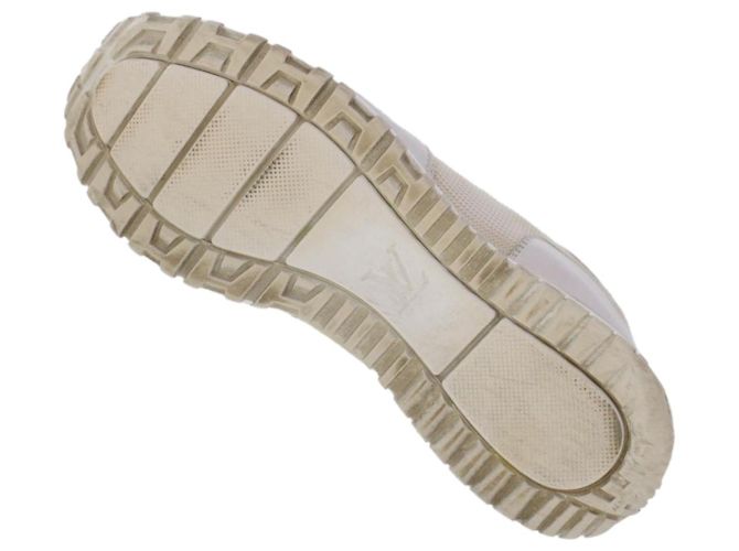 LOUIS VUITTON Baskets Monogram Runaway Line Cuir 6 Blanc LV Auth ak215 - vue 23