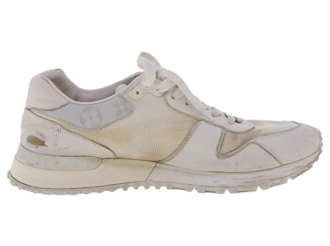 LOUIS VUITTON Baskets Monogram Runaway Line Cuir 6 Blanc LV Auth ak215 - vue 5