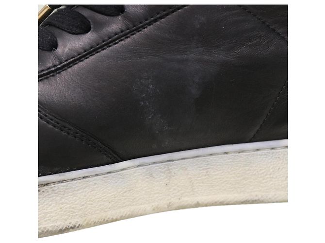 LOUIS VUITTON High Top Sneakers aus exotischem Leder 5.5 Schwarz Rot LV Auth ak201 - Ansicht 4