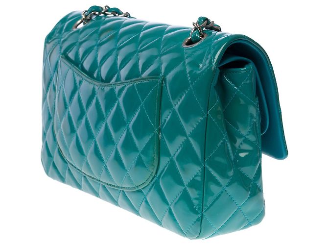 Sac Chanel Timeless/Classico in Pelle Blu - 101283 - vista 5