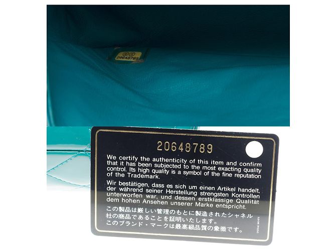 Sac Chanel Timeless/Classico in Pelle Blu - 101283 - vista 7