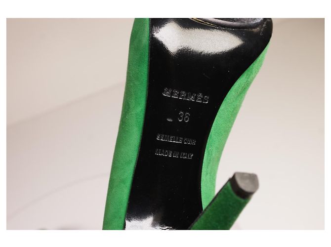 Hermès Incríveis saltos de camurça de bambu Hermes Verde - vista 14