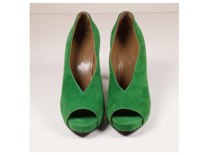 Hermès Incríveis saltos de camurça de bambu Hermes Verde - vista 3