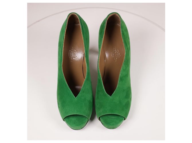 Hermès Incríveis saltos de camurça de bambu Hermes Verde - vista 8