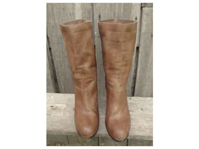 Botines Sartore de piel beige 38,5 FR - vista 2