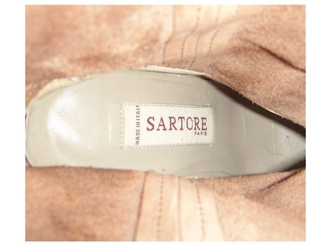 Botines Sartore de piel beige 38,5 FR - vista 5