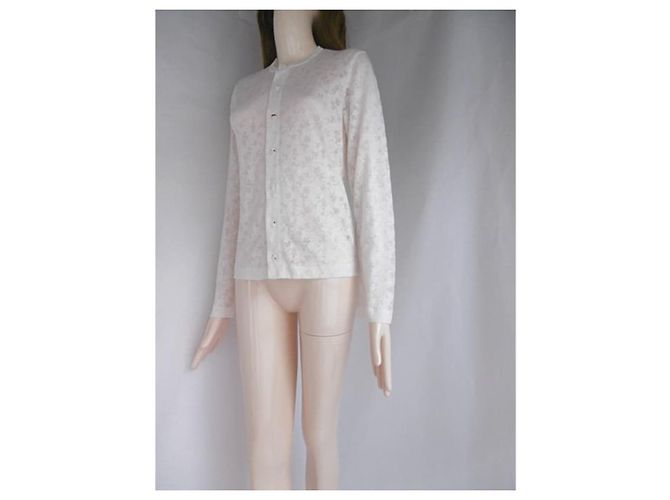 Blusa Comme des Garcons de encaje floral transparente Crudo - vista 7