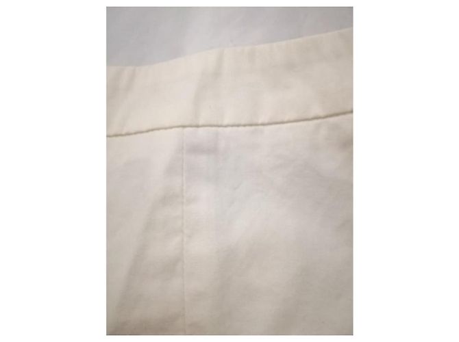 Loewe Calças de algodão branco com costuras frontais e traseiras - vista 3
