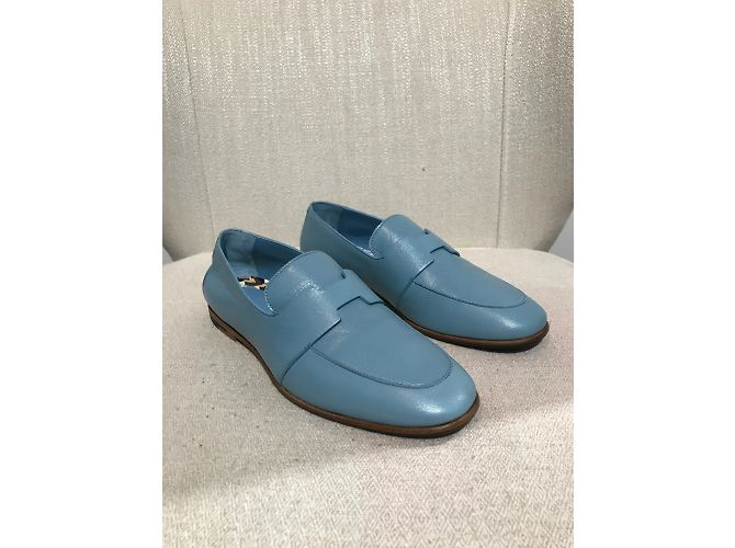 Hermès HERMES Pantoletten & Clogs T.EU 36 Leder Blau - Ansicht 4