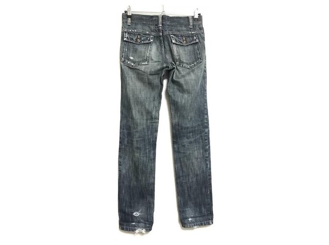 Jeans dritti strappati Comme des Garcons Blu Blu scuro - vista 2