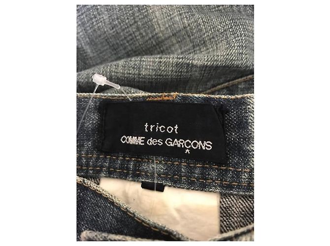 Jeans dritti strappati Comme des Garcons Blu Blu scuro - vista 3